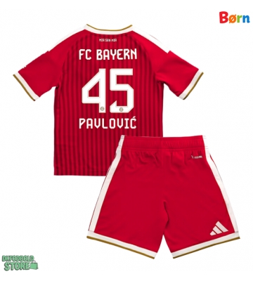 Bayern Munich Aleksandar Pavlovic #45 Replika Babytøj Hjemmebanesæt Børn 2026-27 Kortærmet (+ Korte bukser)